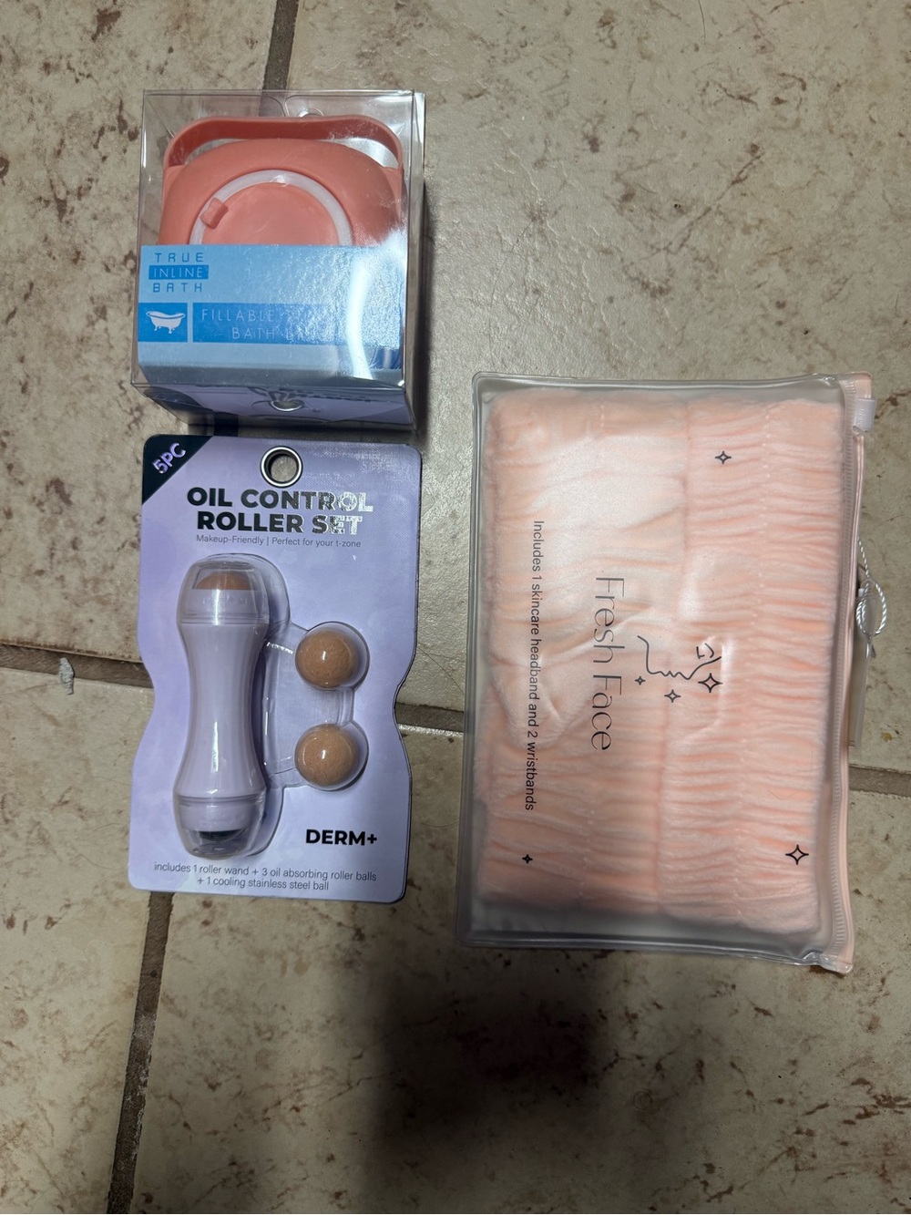 Oil Control Roller Set - Peach/Light Pink